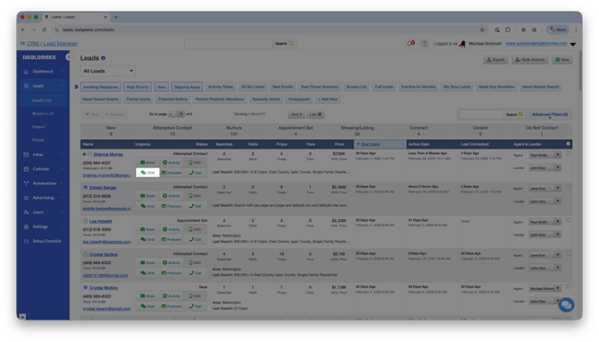crm-live-chat-leads-list
