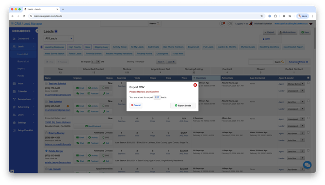 export-leads-confirmation