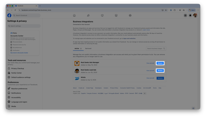 facebook-remove-business-integrations