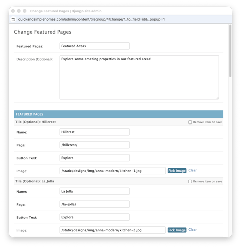 featured-area-customization