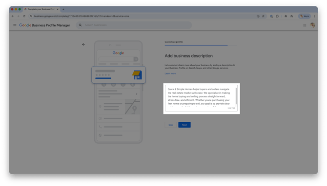 google-business-description