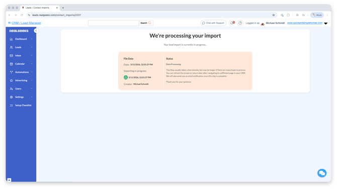 google-import-processing
