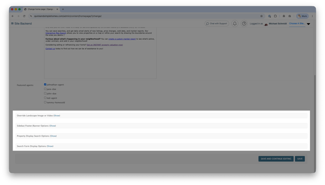 home-page-website-settings