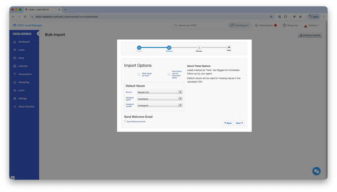 lead-import-options-screen