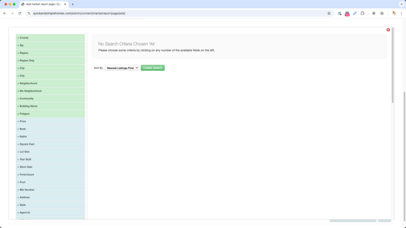 market-report-build-criteria