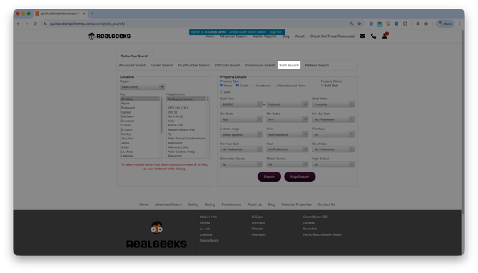 sold-search-selection